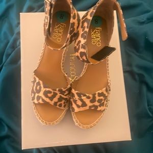 Leopard espadrille wedges - Franco Sarto